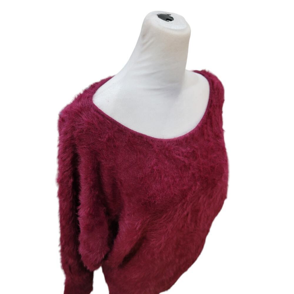 Anthropologie Ember Eyelash Soft Fuzzy Pullover Relaxed Fit Sweater Size Medium - Picture 5 of 12